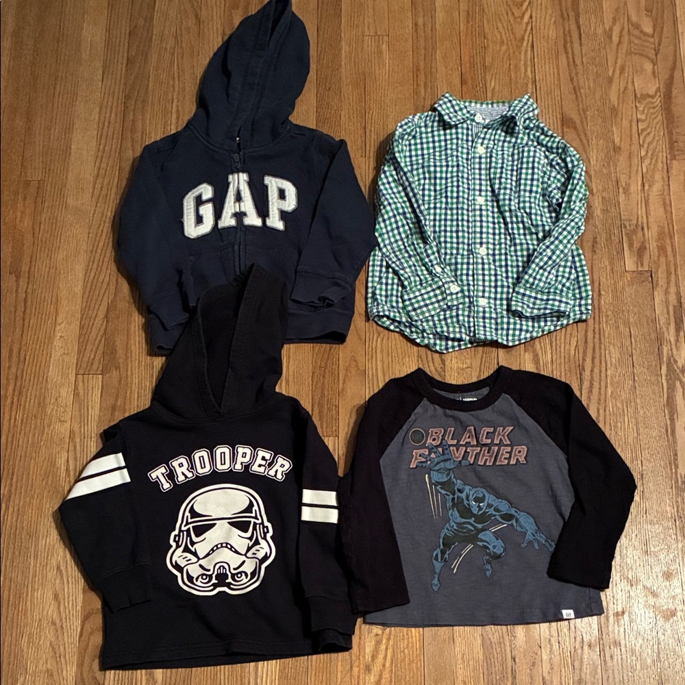 GAP, Star Wars, Marvel and Gymboree Shirts and Sweaters